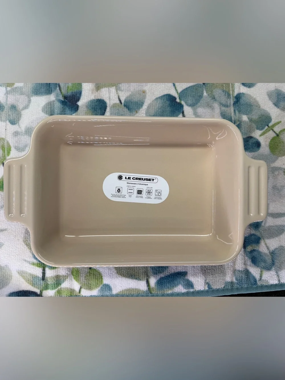 NEW Le Creuset Marine Blue 18cm Rectangular Baking Dish 7x5 Stoneware Rare